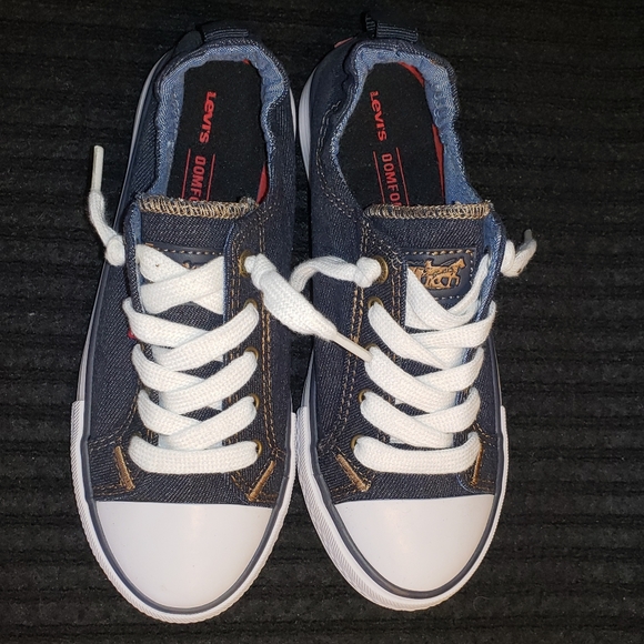 NIB Levi's Girl's Stan G Denim Sneaker with Comfort Insole Size 2 - Picture 5 of 9